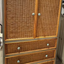 Quality Wicker Armoire 