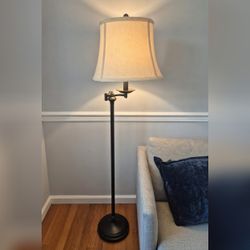 Vintage Floor Lamp, Beige Shade Black Base - Fair – North Brunswick Township, NJ