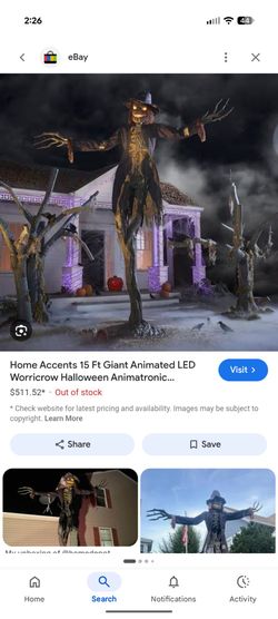 Home Depot Accents 15' Scarecrow