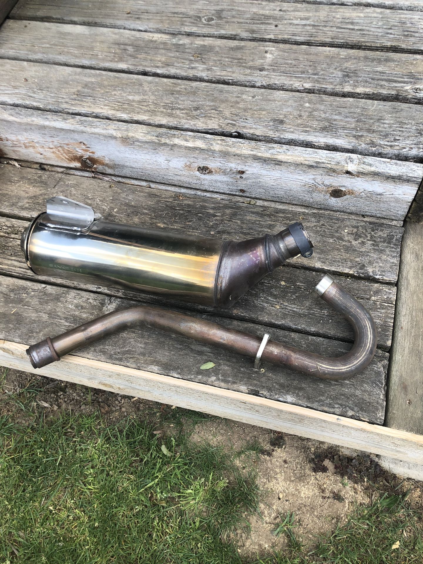 Stock exhaust for Honda trx450 quad