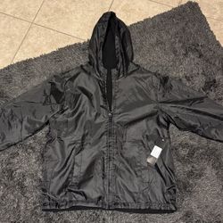 Kids Brand New black Water Resistant/ Rain Coat Size 10/12