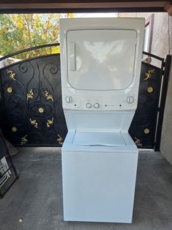 GE STACKABLE WASHER DRYER 240V ELECTRIC 24X30X75  DELIVER AVAILABLE INSTALL AVAILABLE