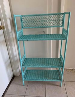 Metal wicker shelving