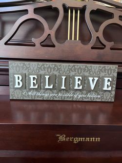 Believe wall plaque