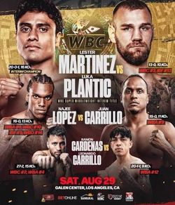 Lester Martinez vs Luka Plantic Tickets