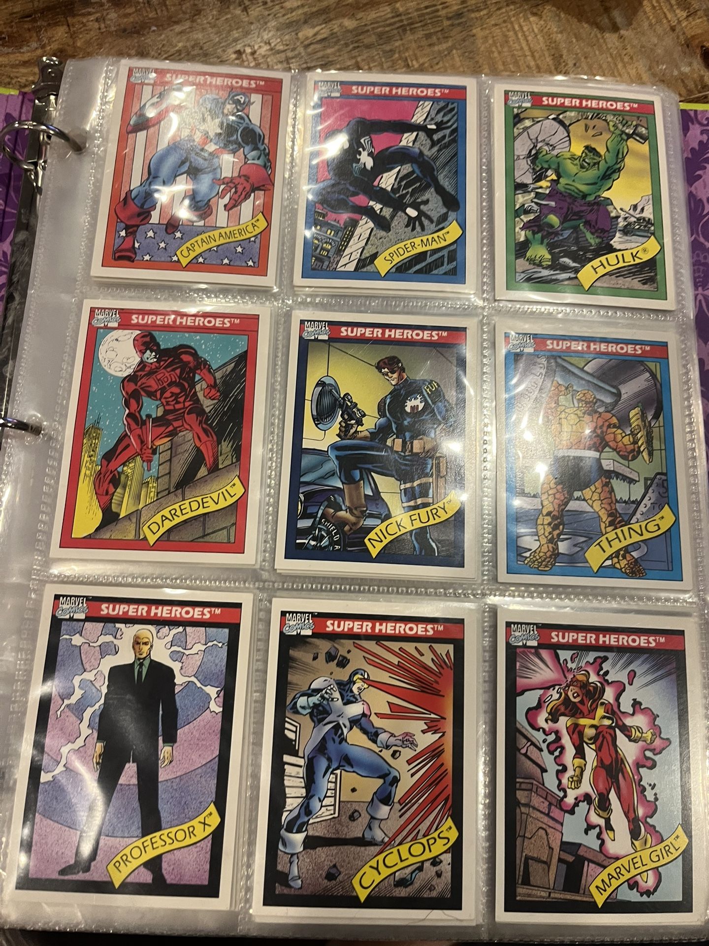 1990 Marvel Universe Series 1 Trading Cards COMPLETE BASE SET, #1-162 - NM/M! - Impel