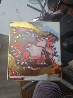 Groudon Gold Foiled Ver Pokemon Shikishi Art Board Card BANDAI Japan No 13 F/S