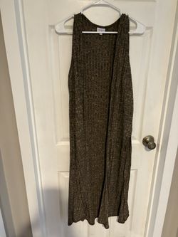 LuLaRoe Textured Brown Knit duster
