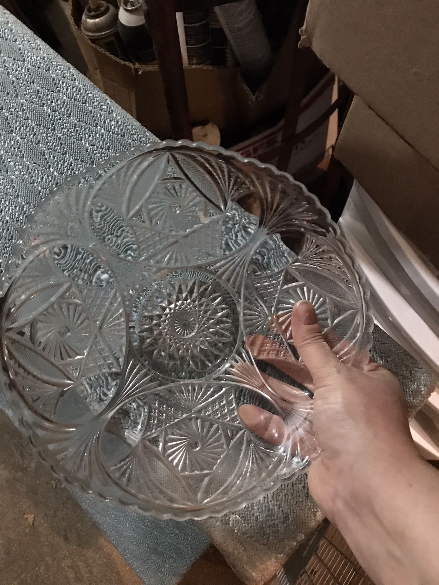 Fancy glass bowl, (read Description)