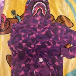 purple bape hoodie
