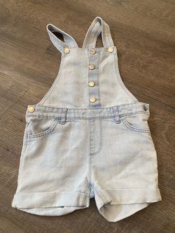 Girls Jean overalls shorts size 5t by the children’s place #6