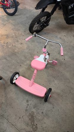 Pink Kids Tricycle with Chrome Handlebars