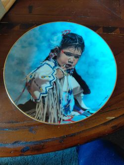 White Feather Collector Plate