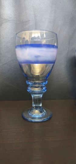 Vintage Libbey Nova Blue Glasses - Set of 8, like new