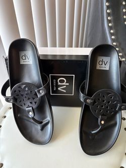DV Dolce Vita Black Thong Sandals