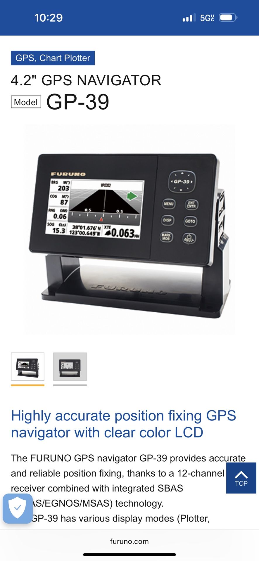 4.2" GPS NAVIGATOR Model GP-39
