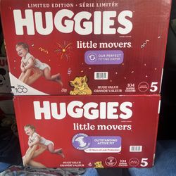 Huggies Diapers Size 5 - $37 Each Box 
