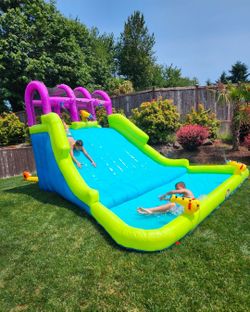 Kahuna Mega Blast water slide pool inflatable with blower!!