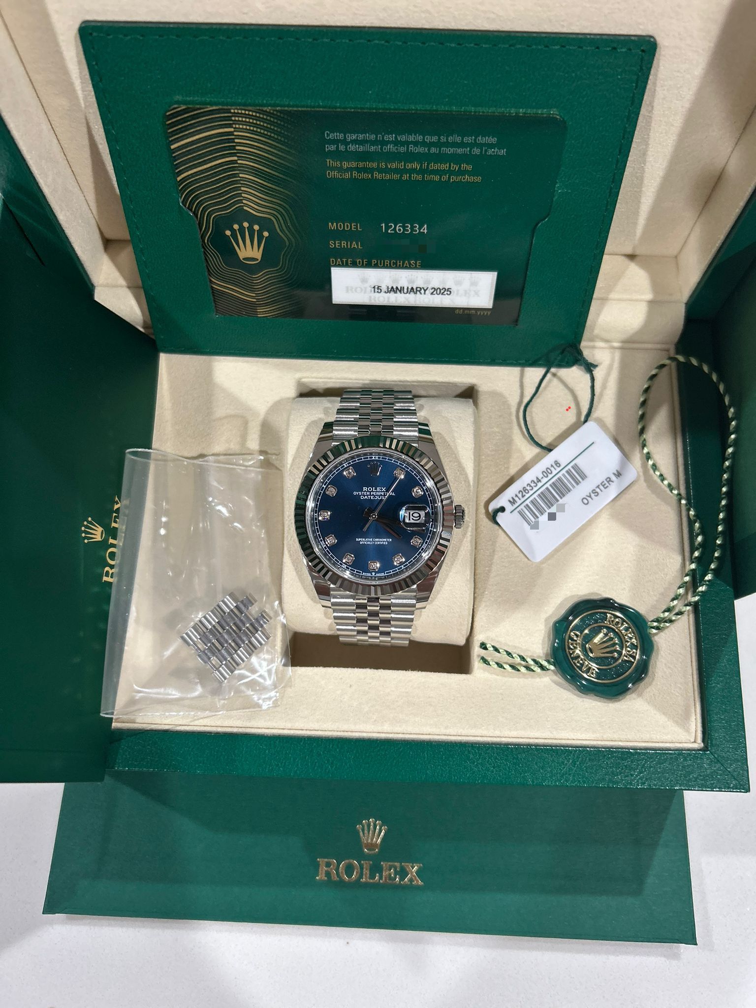Rolex Datejust 41mm Blue Diamond Dial Brand new 2025!!!!