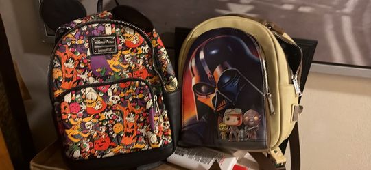 Set of 2 Loungefly Mini Backpacks - Disney Halloween & Star Wars Darth Vader