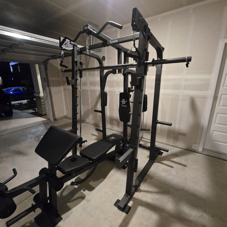 Smith Machine 2001 | Multi-Use Adj Bench | Gym Equipment | Fitness | Squat Rack | Excercise |🔴WEIGHTS AND BARBELL SOLD SEPARATELY 🔴 FREE DELIVERY 🚚