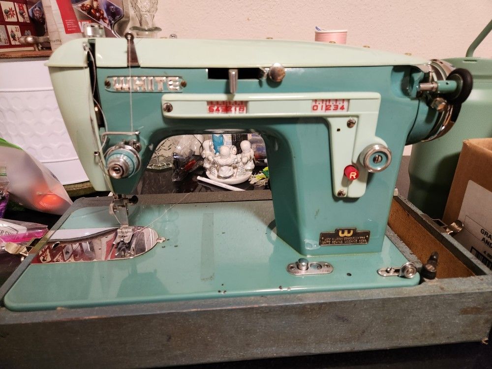 White Vintage Sewing Machine