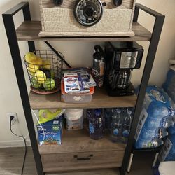 Standing Shelf With Drawer