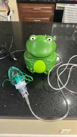 Frog Nebulizer Compressor with Mask and Tubing, and sodium chloride