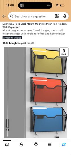 Magnetic Mesh File Organizer