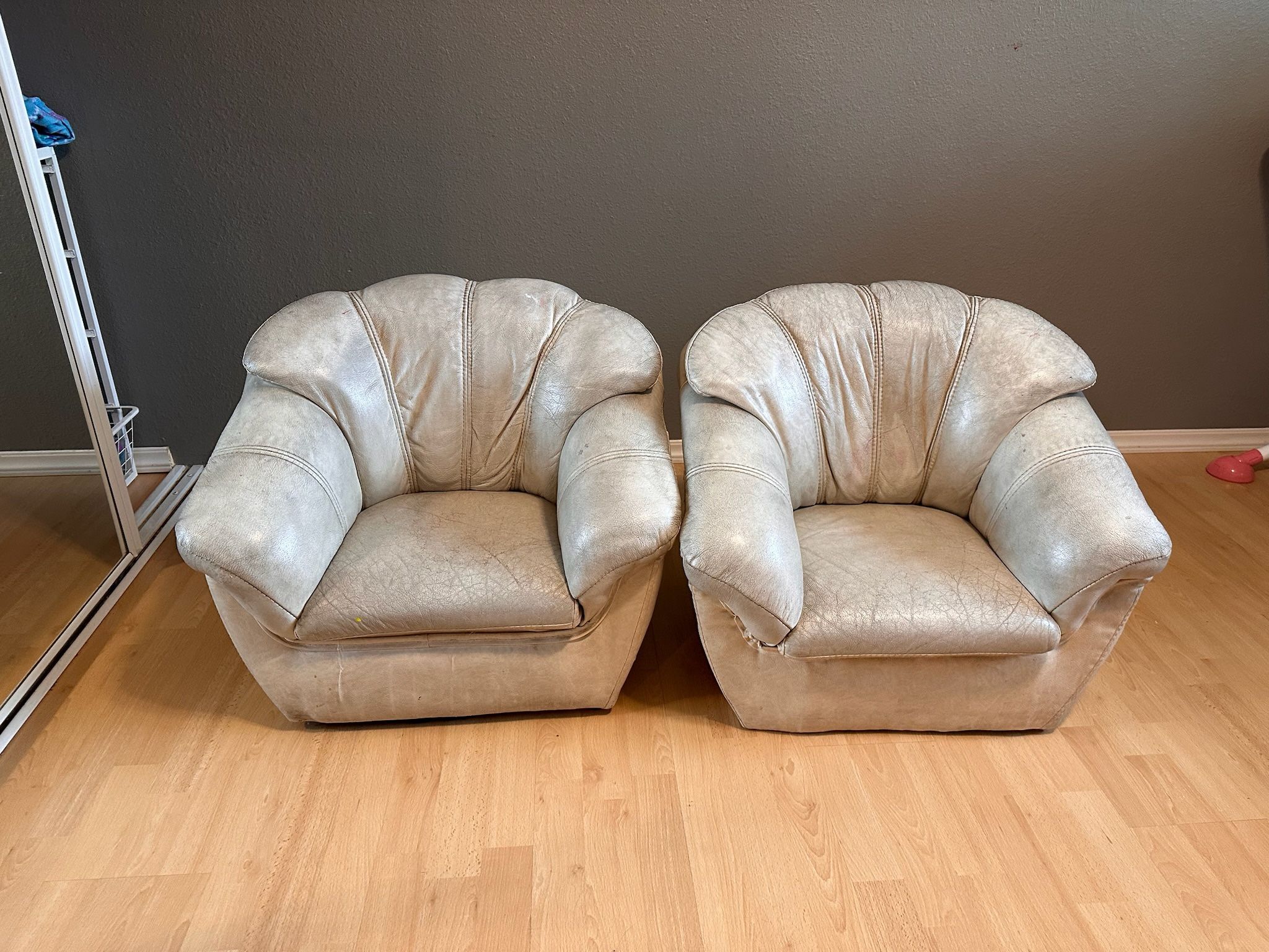 Mini leather sofa couch