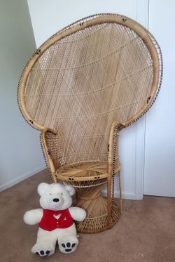 Vintage Wicker Peacock Chair