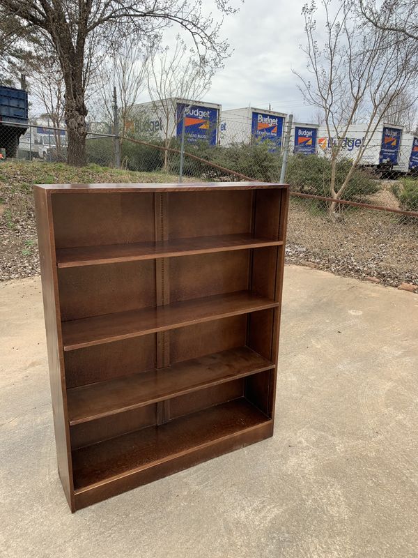 Fine Good Hardwood Well Polished Bookcase 48x12x60 For In Fine Good Hardwood Well Polished Bookcase 48x12x60 Raleigh Nc
