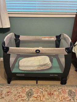 Graco Pack 'n Play Portable Playard & Travel Crib - Teal / Gray