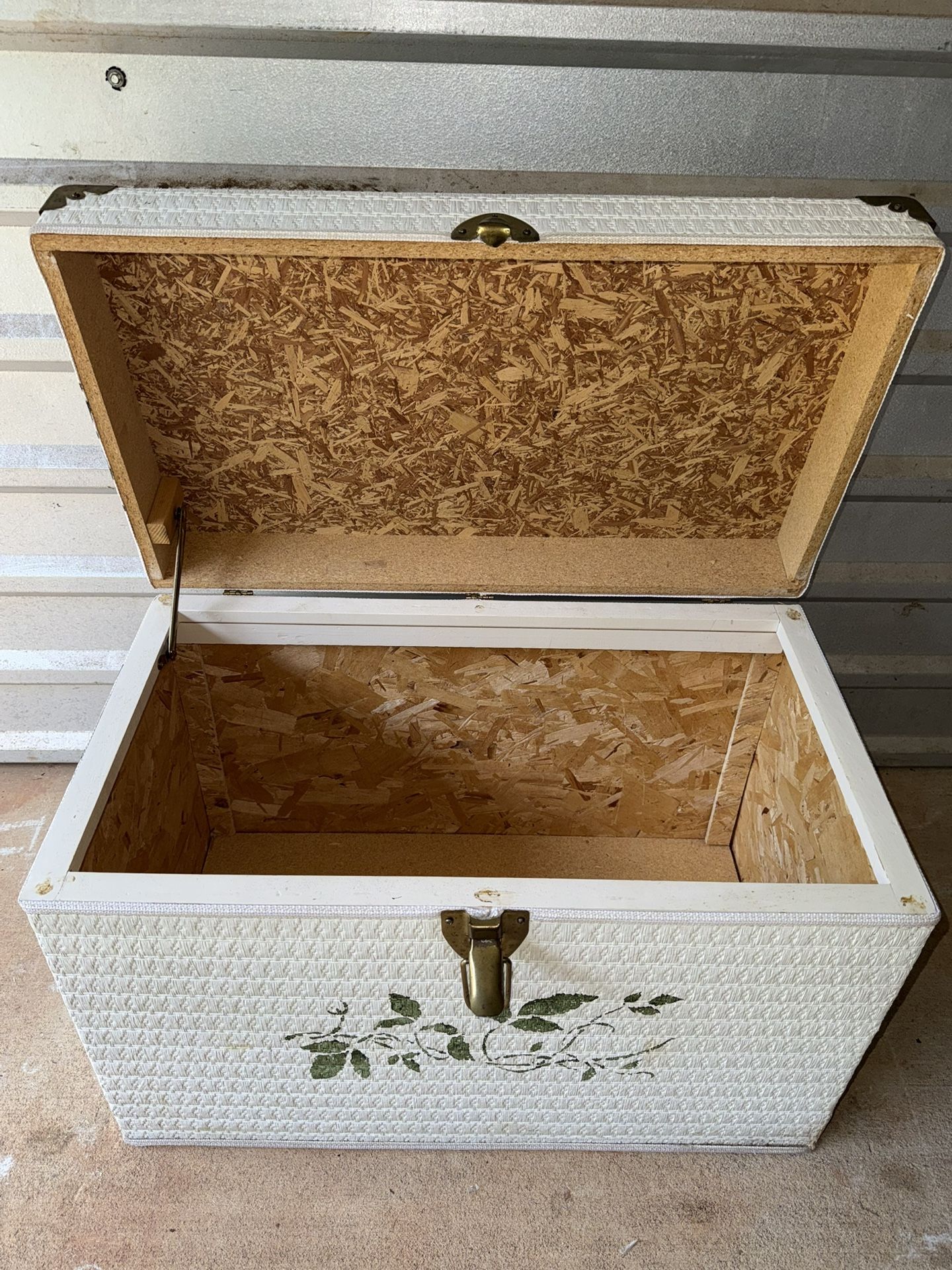 Wicker And Wood Trunk