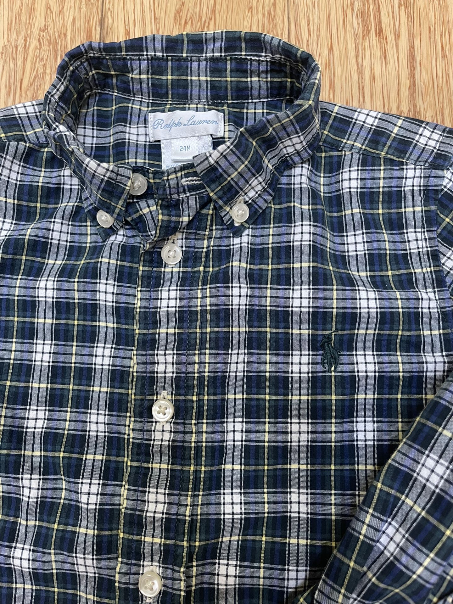 Ralph Lauren polo button down dress up shirt size 24 months