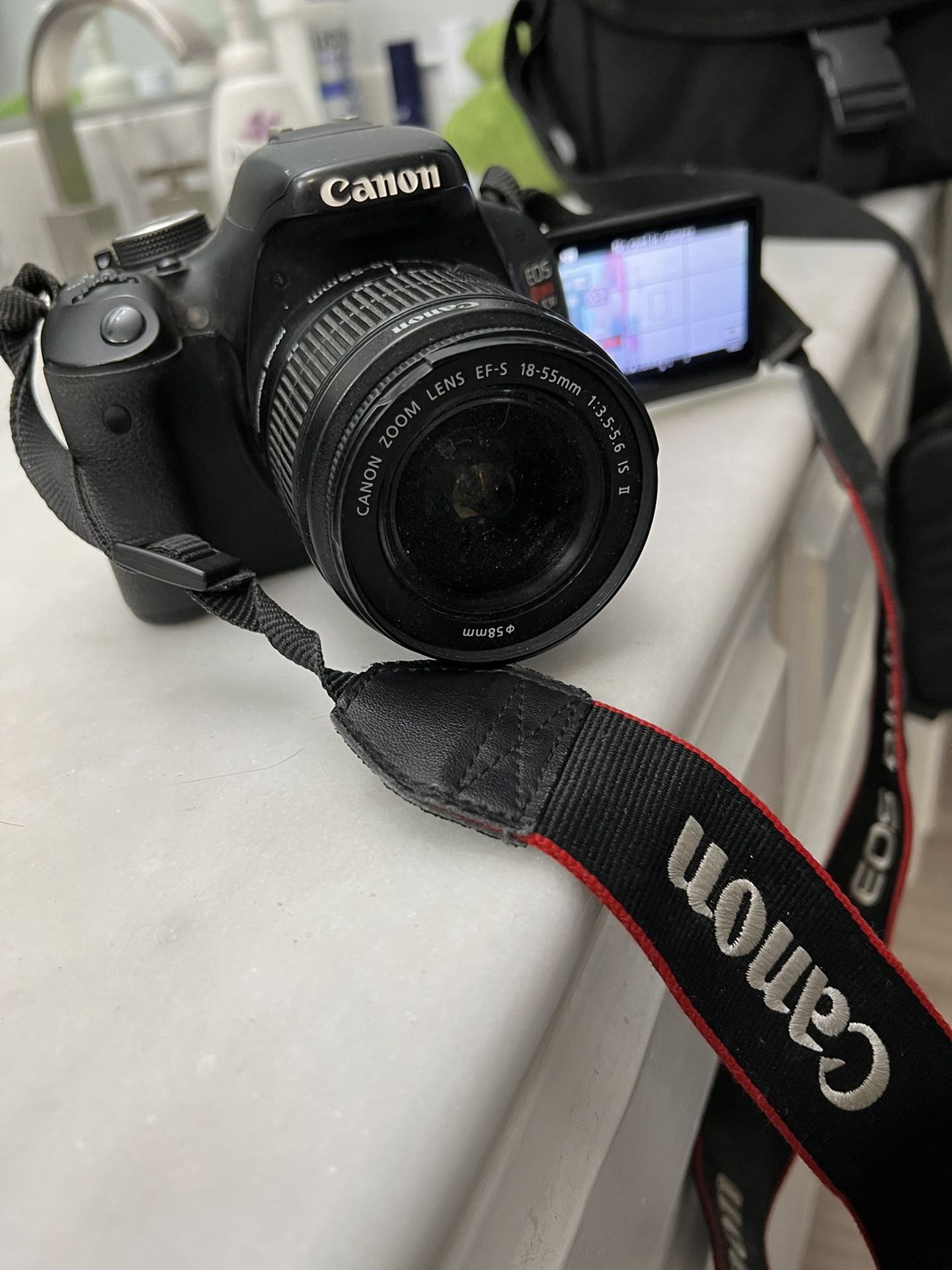 Canon Rebel T3i EOS Camera w/ Lens + Carrying Case