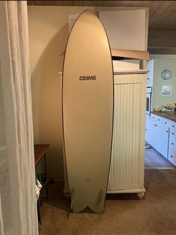 7' 10” Crime Long Fish Twin Fin Surfboard for Sale in Carlsbad, CA