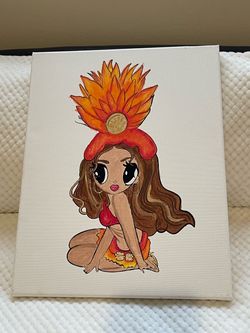 Hand-Painted Karol G Canvas Art