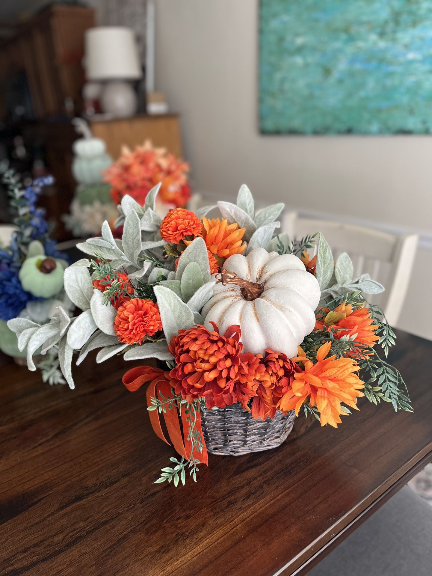 Handmade Original Fall Basket Decor