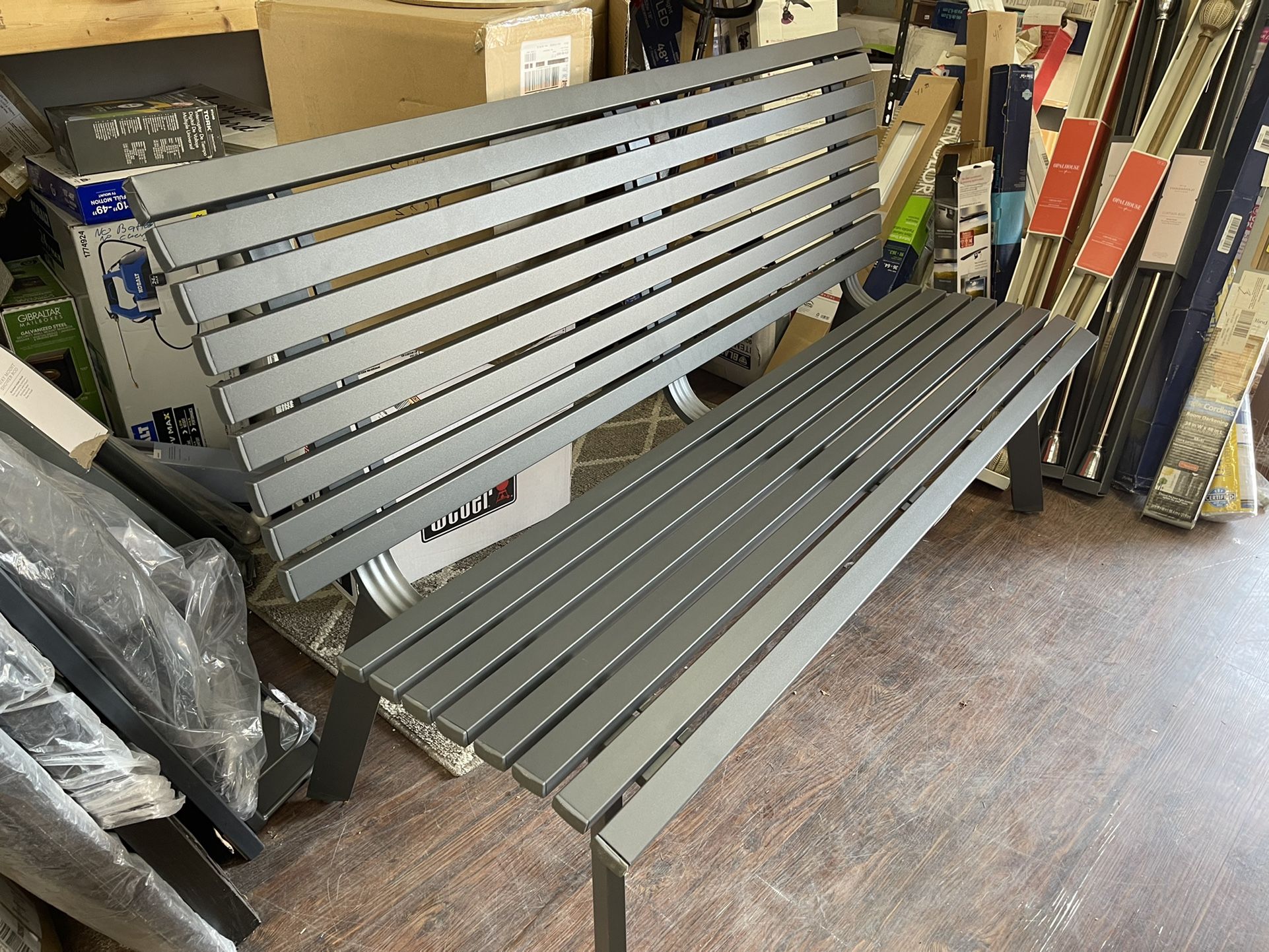 Aluminum Outdoor Bench New Assembled