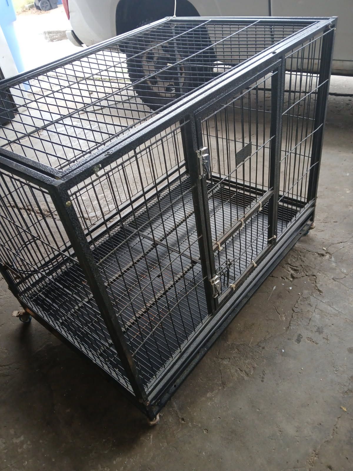 una jaula Para animales está En buenas Condiciones 