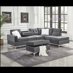 New Sectional + Ottoman 