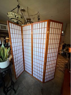 Four panel room divider