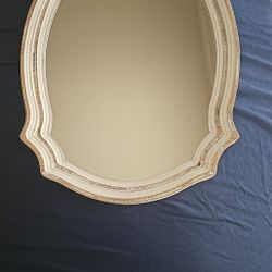 Rustic White Hanging Mirror