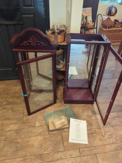 Espresso would curio cabinet