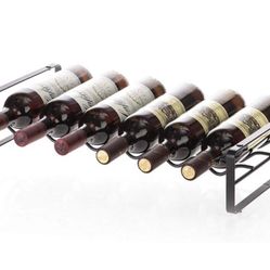 New! Tabletop Wine Storage Rack, Stackable Modular Design, Holds up to 6 Bottles (Oil-Rubbed Bronze)