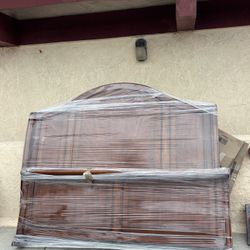 Solid Oak Bed  And Armoire -CA king