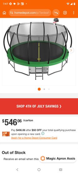 16FT TRAMPOLINE WITH SAFETY NET