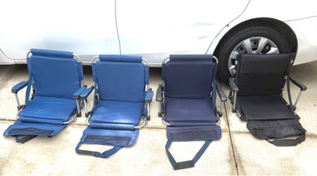 Folding Stadium / Floor Chairs – Reclining – Set of 4