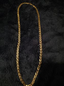 14kt solid gold diamond cut mariner chain